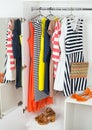 Bright colorful female fashion clothes Royalty Free Stock Photo