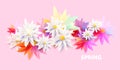 Bright colorful floral banner. Royalty Free Stock Photo