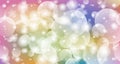 Bright colorful foams and bubbles with bokeh effect background