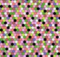 Bright colorful hexagonal honeycomb background Ordered regular geometric seamless pattern Royalty Free Stock Photo
