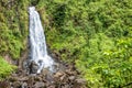 Beautiful waterfall in Dominica, Trafalgar Falls, Caribbean Island. Royalty Free Stock Photo