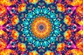 Bright colorful kaleidoscope pattern