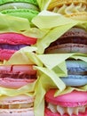 Bright colorful macaroons