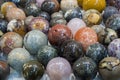 Bright Colorful Marble Balls cut in round shapes Royalty Free Stock Photo