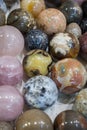 Bright Colorful Marble Balls cut in round shapes Royalty Free Stock Photo