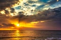 Sunset on the Lombok island, Indonesia. Royalty Free Stock Photo