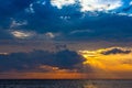 Sunset on the Lombok island, Indonesia. Royalty Free Stock Photo