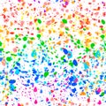 Bright colorful paint splashes of watercolor drops in rainbow colours, seamless pattern Royalty Free Stock Photo