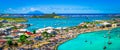 Panoramic harbor landscape of Marigot, Saint Martin. Royalty Free Stock Photo