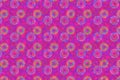 Colorful bright pattern of circles over purple background Royalty Free Stock Photo