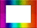 Bright colorful rainbow color photo frame Royalty Free Stock Photo