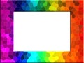 Bright colorful rainbow color photo frame Royalty Free Stock Photo