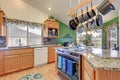 Bright colorful rambler kitchen room design Royalty Free Stock Photo