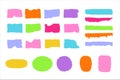 Bright colorful ribbed geometric objects. Vector icons.