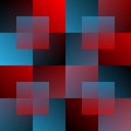 Bright Colorful Seamless Pattern of Gradient Blue and Red Squares Royalty Free Stock Photo