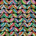 Bright colorful seamless pattern. Hand drawn