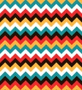 Bright colorful seamless zig zag pattern. Abstract chevron background