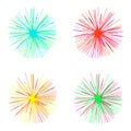 Bright colorful stars on a white background