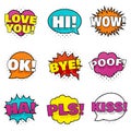 Bright colorful stickers Royalty Free Stock Photo