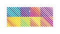 Bright Colorful Striped Pattern Vector Background, vector design Generative AI Royalty Free Stock Photo