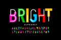 Bright, colorful style font design Royalty Free Stock Photo