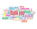 THANK YOU tag cloud with translations Royalty Free Stock Photo