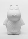 Clay white plaster figurine