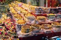 Bright colorful Tibetan traditional bracelets for sale Royalty Free Stock Photo