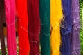 Colorful traditional silk weavings Royalty Free Stock Photo