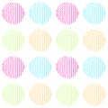 Bright and colorful vector seamless pattern of hand drawn circles Royalty Free Stock Photo