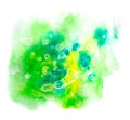 Bright colorful vibrant hand painted isolated watercolor spot splash on white background Royalty Free Stock Photo