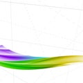 Bright colorful wave folder lines template Royalty Free Stock Photo