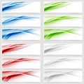 Bright colorful wave header collection Royalty Free Stock Photo