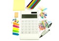 The bright colors of all office supplies Royalty Free Stock Photo