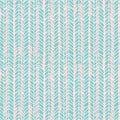 Bright colors of blue of chevron herringbone hand drawn seamless pattern vector.