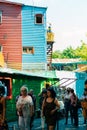 Bright colors of Caminito street in La Boca neighborhood of Buenos Aires, Argentina - mar 2th 2024 Royalty Free Stock Photo