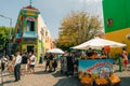Bright colors of Caminito street in La Boca neighborhood of Buenos Aires, Argentina - mar 2th 2024 Royalty Free Stock Photo