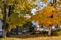 Bright colors of a dull time on the streets of a provincial town in the southern region Royalty Free Stock Photo