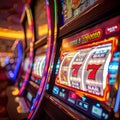 Bright colors and flashing lights attract gamblers to try their luck on the mesmerizing slot machine