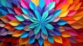 Bright colors mix and create a kaleidoscopic pattern in an abstract composition Royalty Free Stock Photo