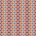 Bright colors seamless pattern with battlement curved lines. Repeated geometric figures wallpaper. Modern surface