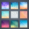 Bright colors set polygonal backgrounds concept. Vector illustration design Royalty Free Stock Photo