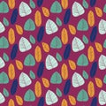 Bright colors tropical leaves seamless pattern vector Royalty Free Stock Photo