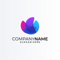 Bright colors vector logo template concept Royalty Free Stock Photo