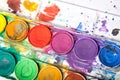 Bright colors for watercolor painting Royalty Free Stock Photo