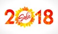 Happy sale 2018 logotype. Royalty Free Stock Photo