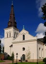 Bright Coloured Domkyrka Cathedral Of Karlstad Royalty Free Stock Photo