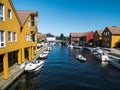 Bright coloured houses in Kristiansand, Norway Royalty Free Stock Photo