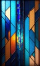 Bright colourful abstract texture, stained glass imitation - AI generative art