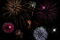 Bright and colourful fireworks